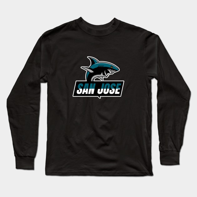 San Jose Hockey Long Sleeve T-Shirt by BVHstudio